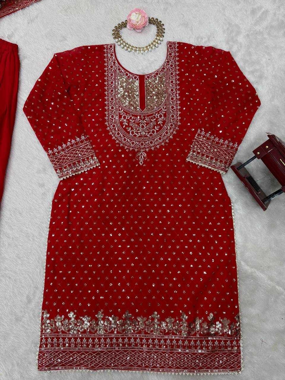 Ynf Georgette RIN162 5899 Suits & Dresses Wholesale Sharara Salwar Suits Embroidery Suits Georgette Suit Manufacturer