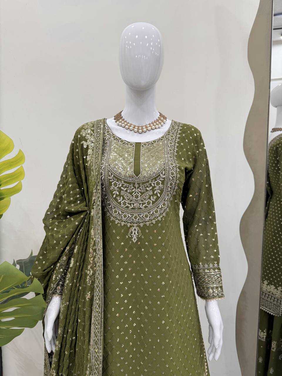 Ynf Georgette RIN162 5899 Suits & Dresses Wholesale Sharara Salwar Suits Embroidery Suits Georgette Suit Manufacturer