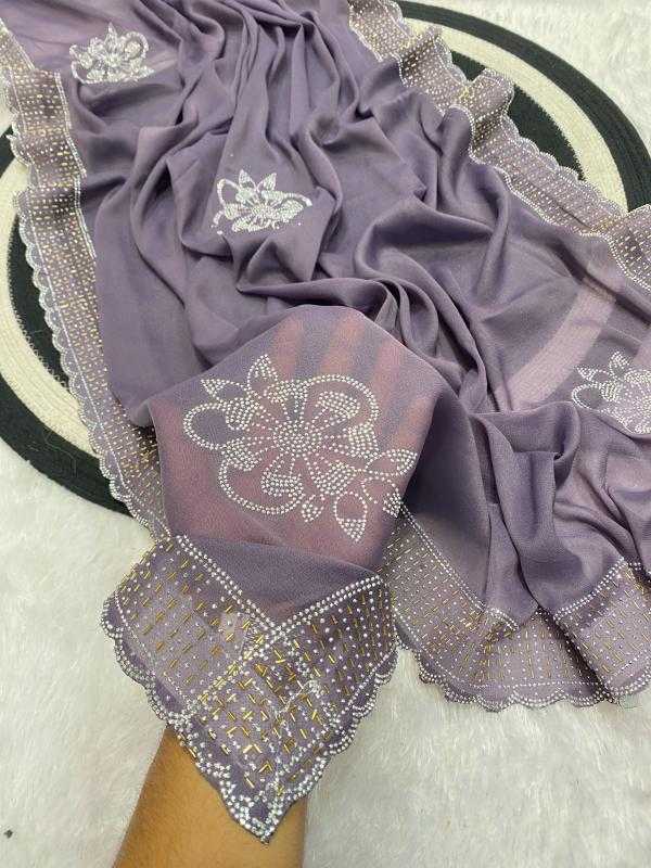 Ynf Georgette RIN171 907 Sarees Wholesale Georgette Sarees Butta Sarees Swarovski Sarees Manufacturer