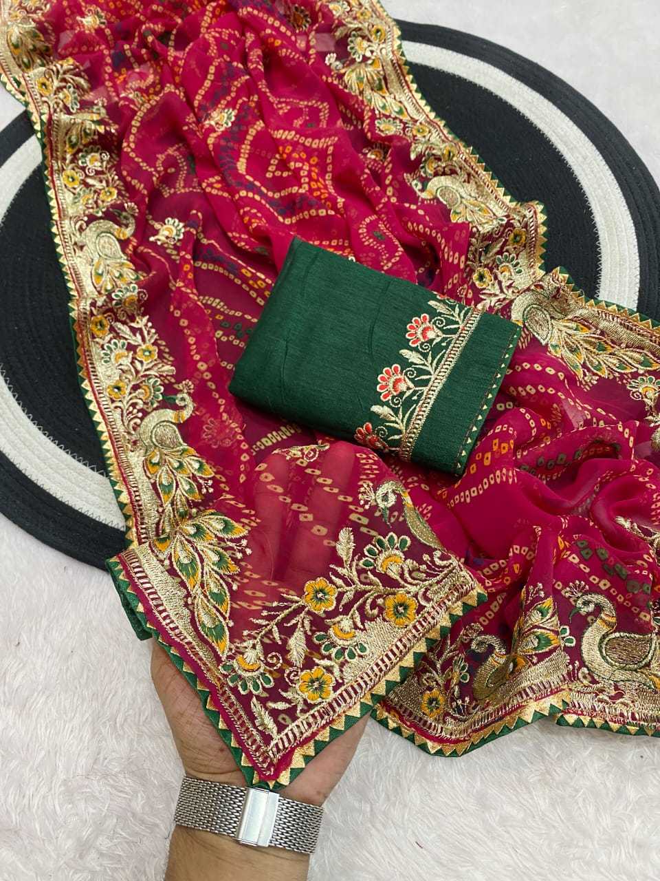 Ynf Georgette RIN171 910 Sarees Wedding Collections Festive Collections Wholesale Georgette Sarees Embroidered Sarees Zari Border Sarees Manufacturer