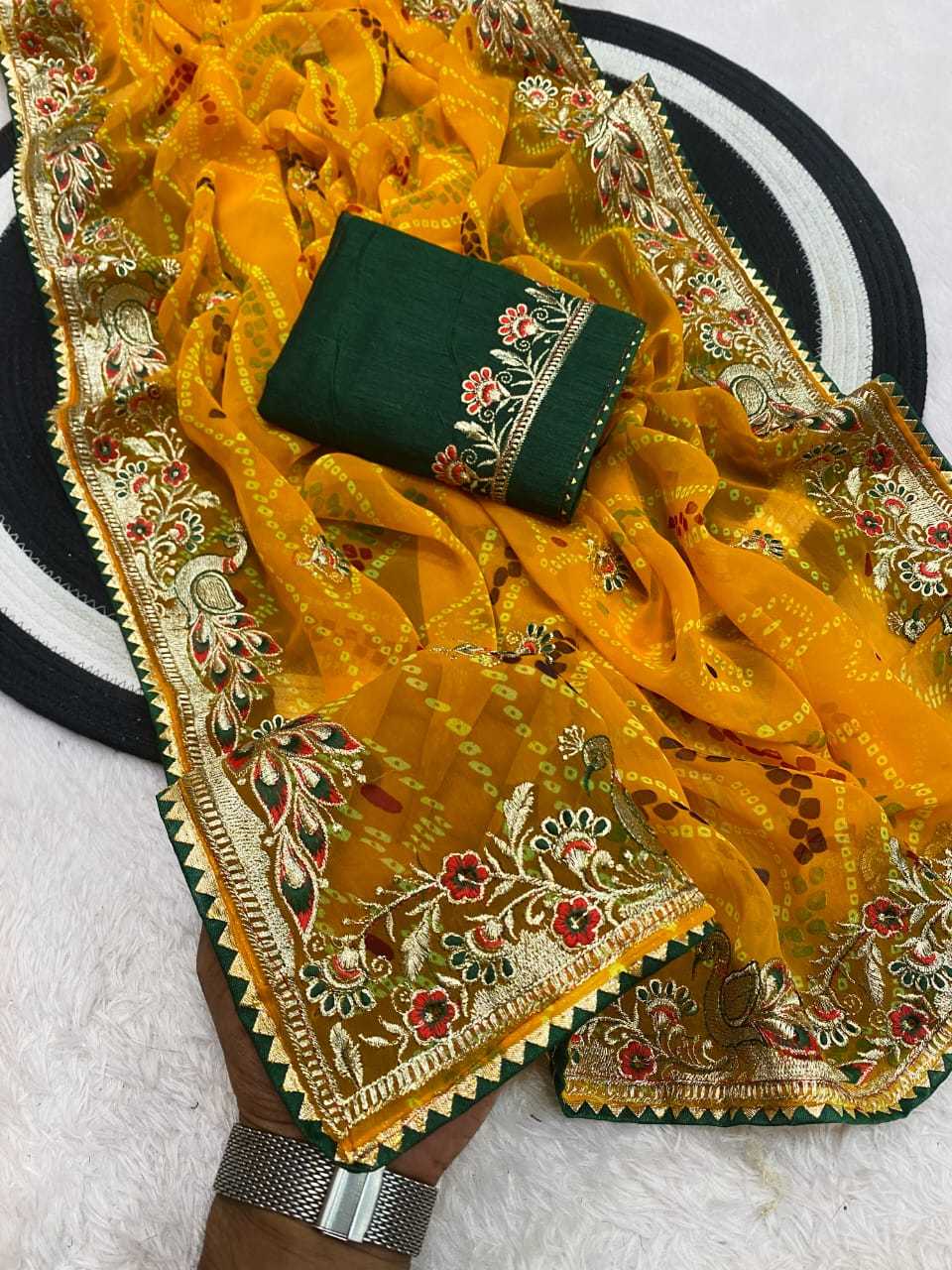 Ynf Georgette RIN171 910 Sarees Wedding Collections Festive Collections Wholesale Georgette Sarees Embroidered Sarees Zari Border Sarees Manufacturer