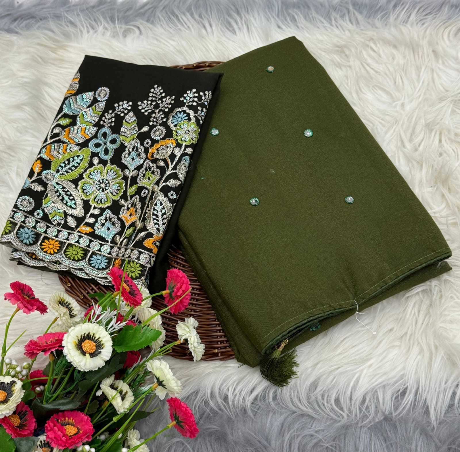 Ynf Georgette RIN171 914 Sarees Wholesale Georgette Sarees Sequence Sarees Chiffon Sarees Manufacturer