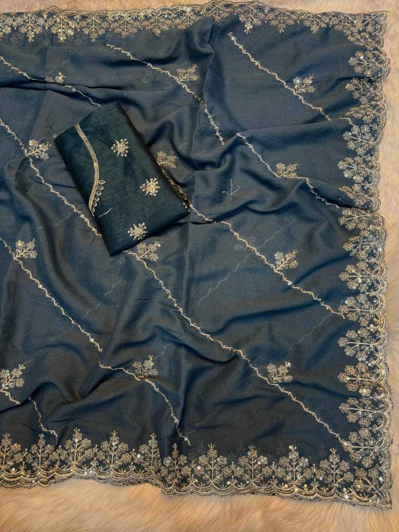 Ynf Georgette RIN178 SWEDEN Sarees Wholesale Georgette Sarees Sequence Sarees Embroidered Sarees Manufacturer