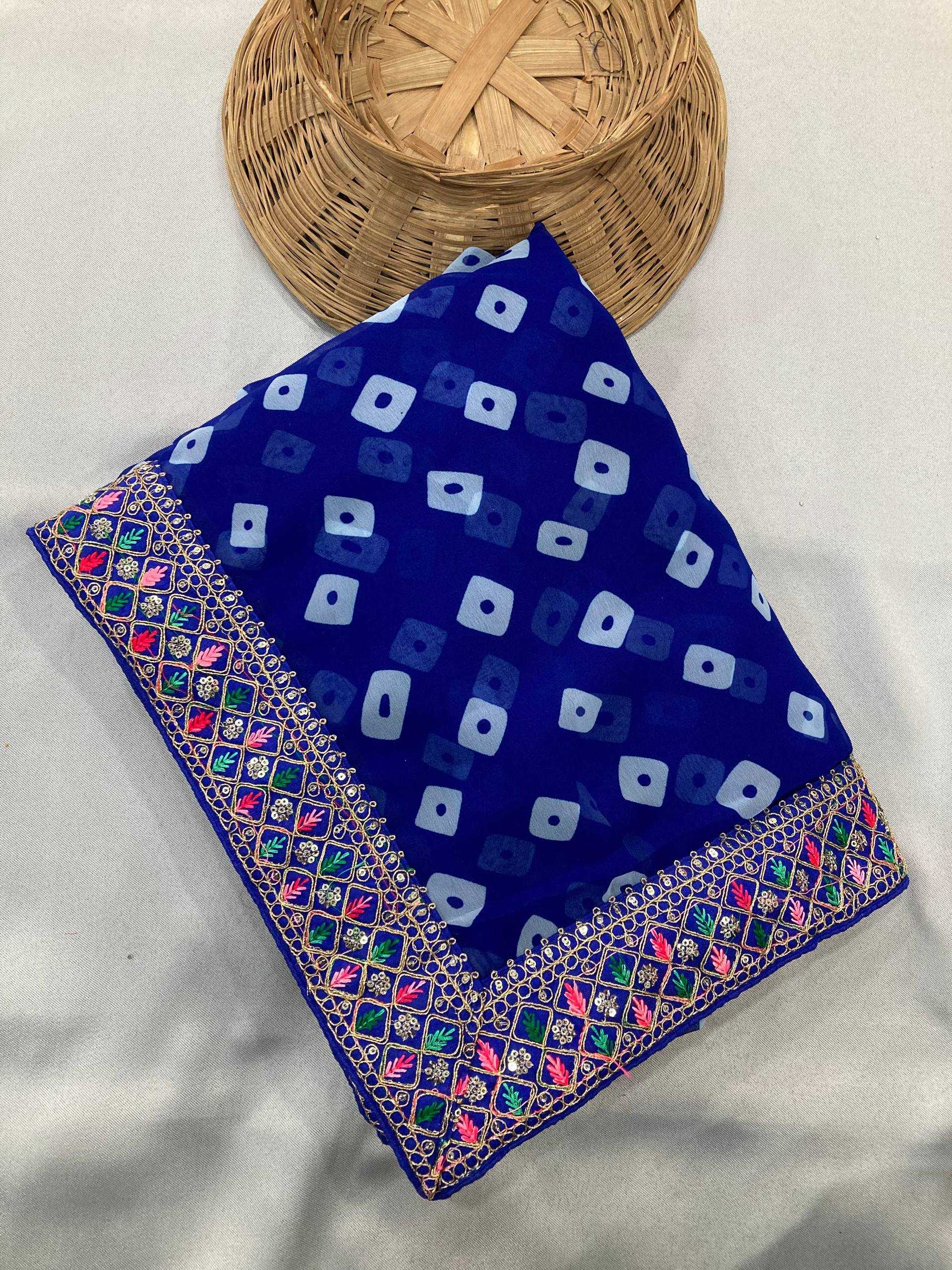 Ynf Georgette RIN188 Sakhi5 Sarees Wholesale Fancy Sarees Embroidered Sarees Bandhani Bandhej Sarees Rajasthani Sarees Manufacturer