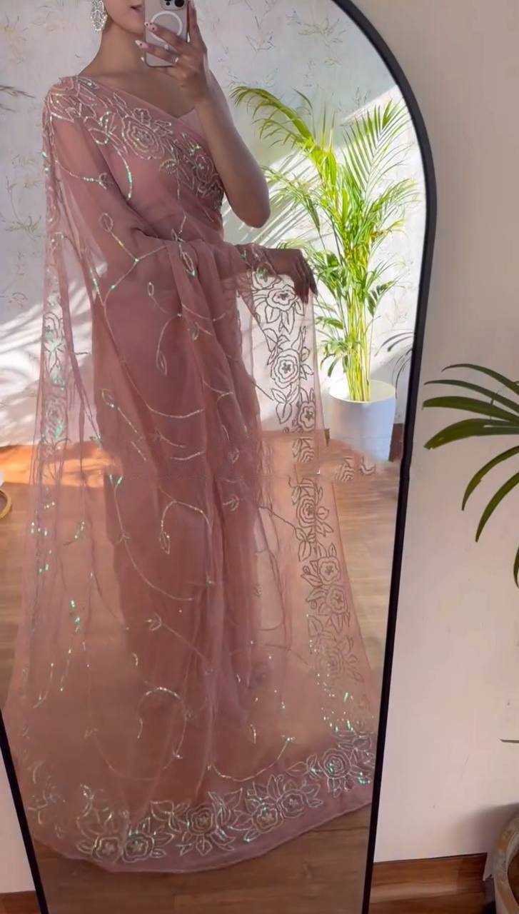 Ynf Georgette RIN189 1188 Sarees Wholesale Party Wear Sarees Georgette Sarees Sequin Sarees Embroidered Sarees Manufacturer