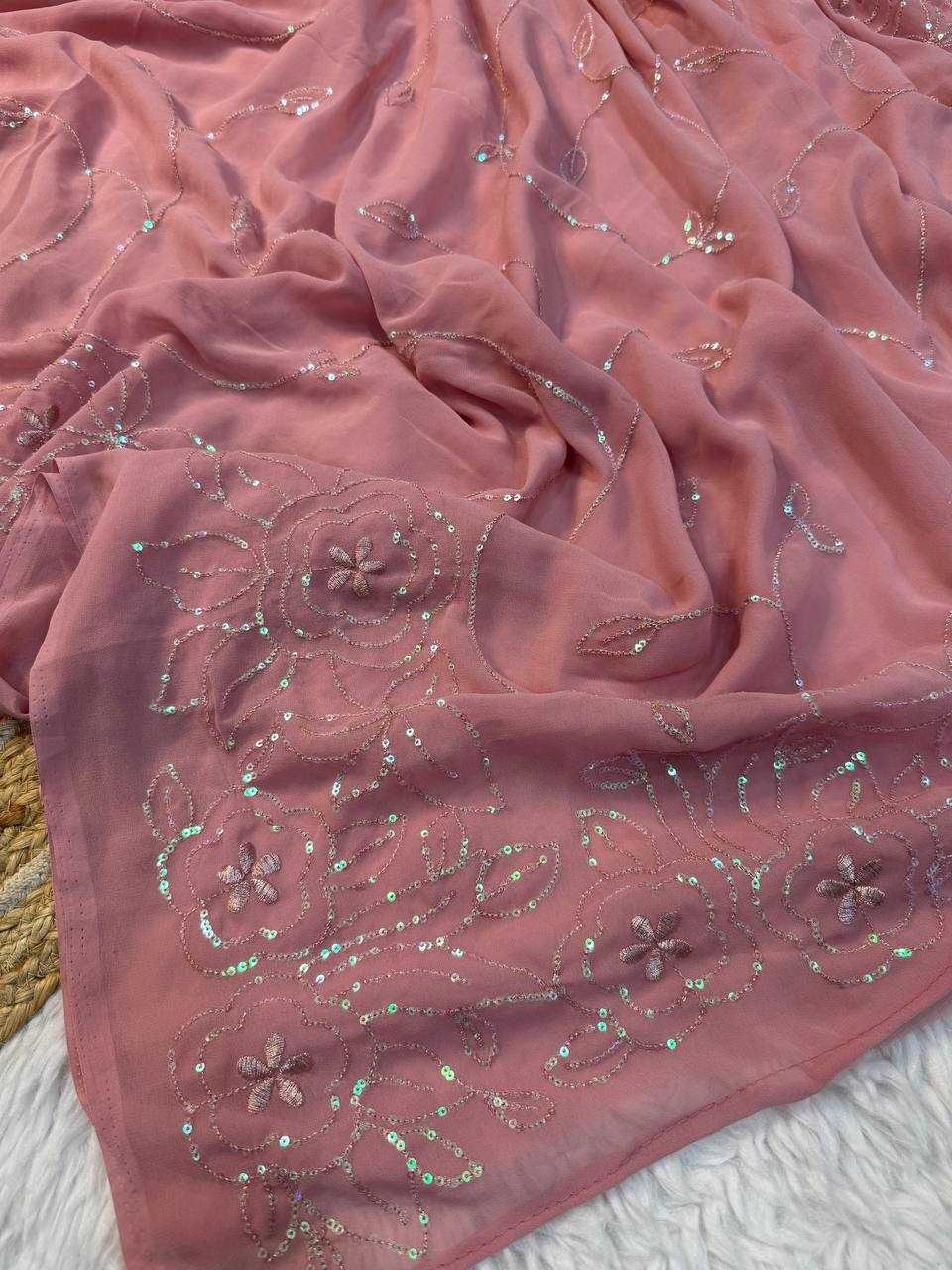 Ynf Georgette RIN189 1188 Sarees Wholesale Party Wear Sarees Georgette Sarees Sequin Sarees Embroidered Sarees Manufacturer