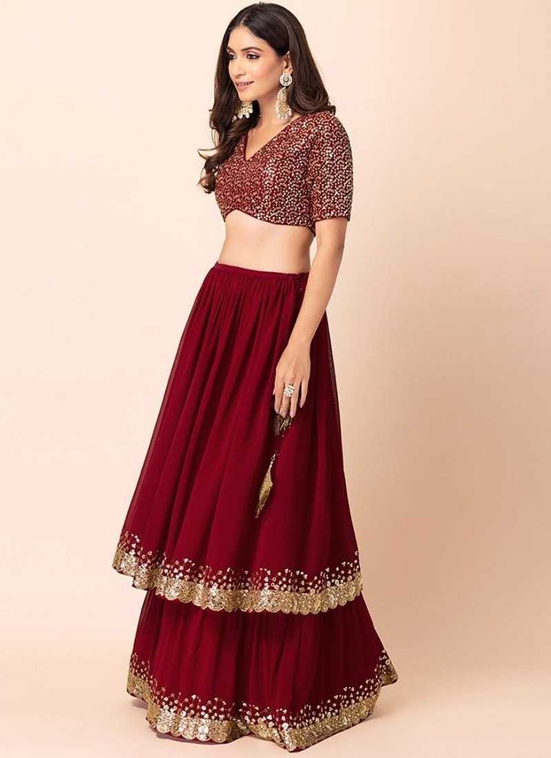 Ynf Georgette RIN197 3095 Lehengas Wholesale Designer Lehenga Bridal Lehenga Lehenga With Dupatta Manufacturer