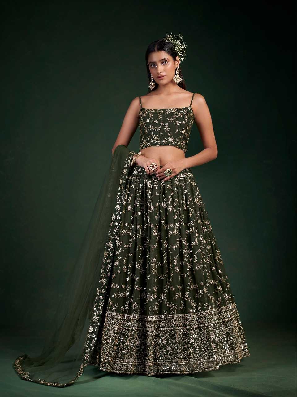 Ynf Georgette RIN197 3112 156-A Lehengas Wholesale Designer Lehenga Fancy Lehenga Embroidered Lehenga Manufacturer