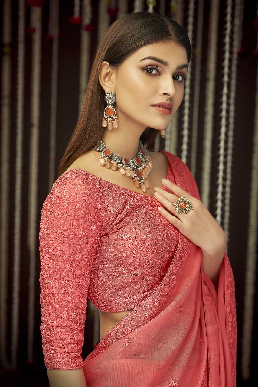 Ynf Georgette RIN197 3121 105 Sarees Wholesale Designer Sarees Fancy Sarees Bridal Sarees Manufacturer