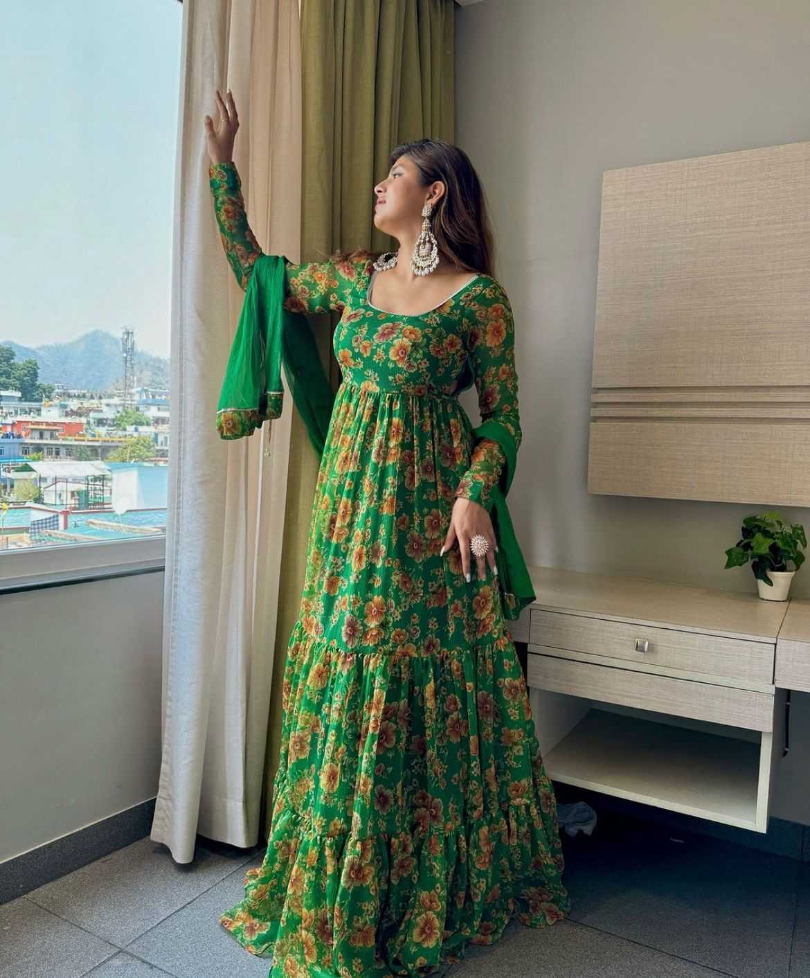 Ynf Georgette RIN197 4821 1101-A Suits & Dresses Wholesale Party wear suits Wedding Suits Designer Suits Manufacturer