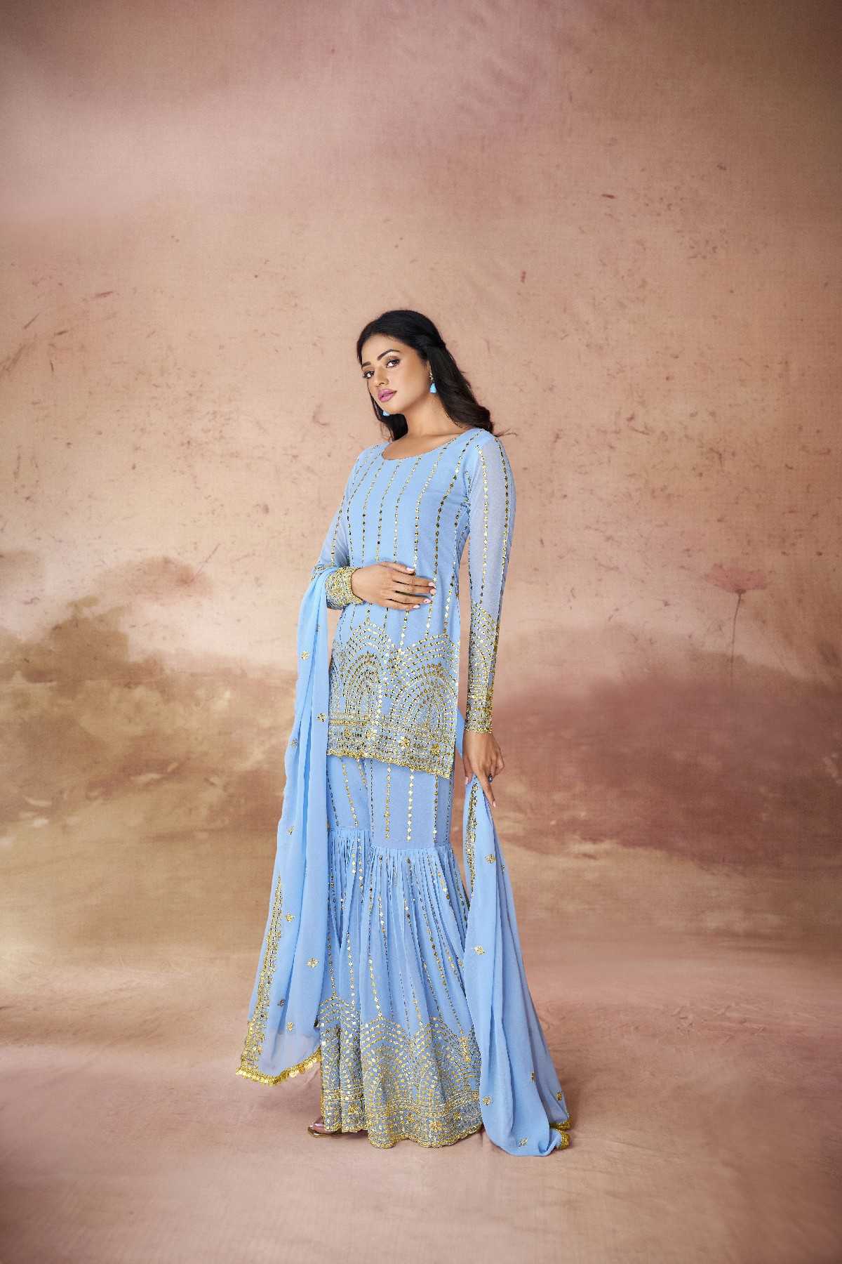 Ynf Georgette RIN197 4926 3401 Suits & Dresses Wholesale Party wear suits Wedding Suits Bridal Suits Manufacturer