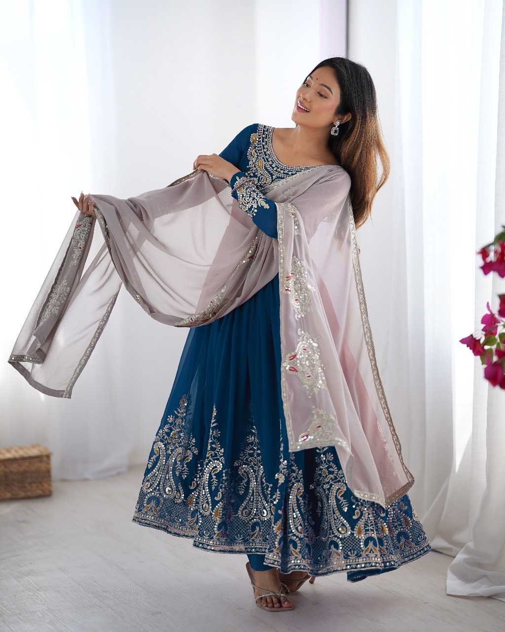 Ynf Georgette RIN197 4948 4272 Suits & Dresses Wholesale Party wear suits Bridal Suits Designer Suits Manufacturer