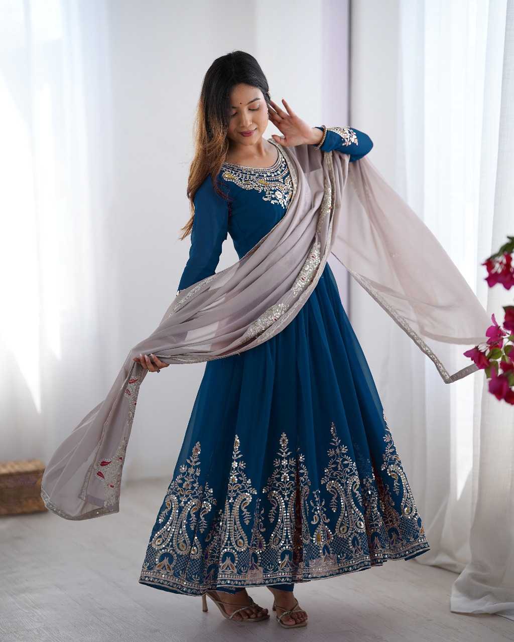 Ynf Georgette RIN197 4948 4272 Suits & Dresses Wholesale Party wear suits Bridal Suits Designer Suits Manufacturer