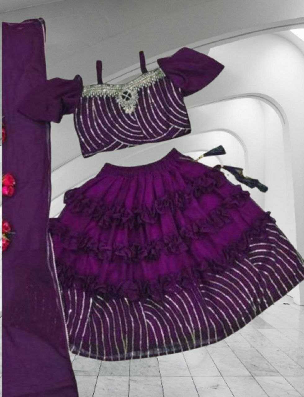 Ynf Georgette RIN204 Blooming Kids Wear Wholesale Kids Lehenga Manufacturer