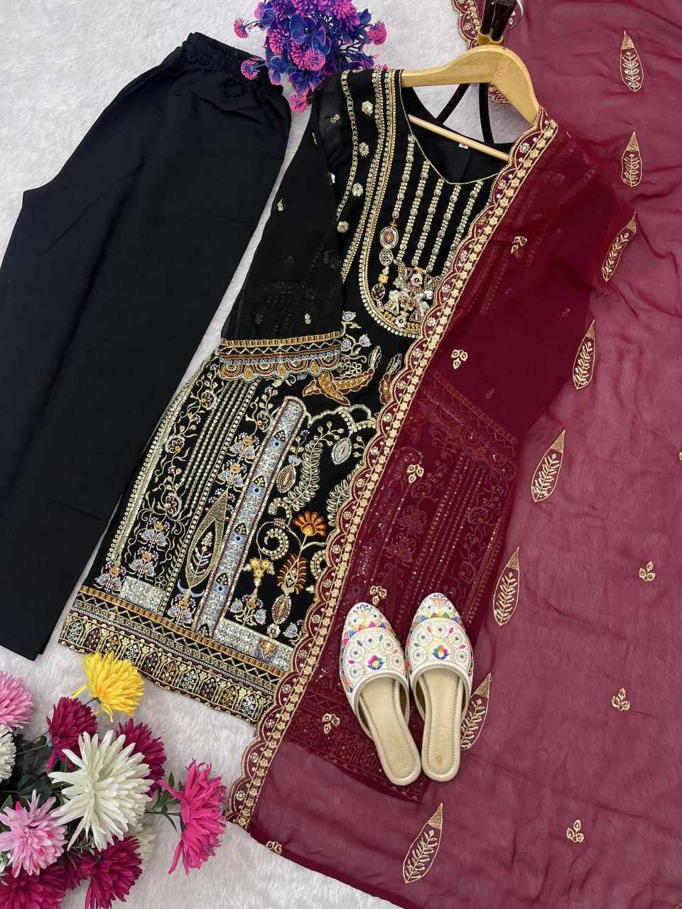 Ynf Georgette RIN212 7063 Suits & Dresses Wholesale Embroidery Suits Georgette Suit Wedding Suits Manufacturer