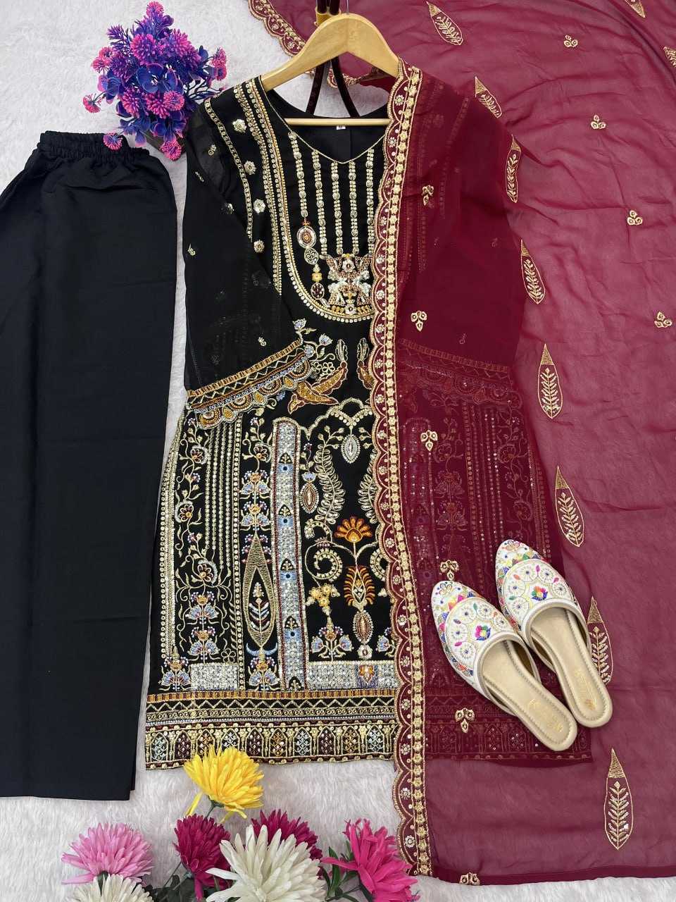 Ynf Georgette RIN212 7063 Suits & Dresses Wholesale Embroidery Suits Georgette Suit Wedding Suits Manufacturer