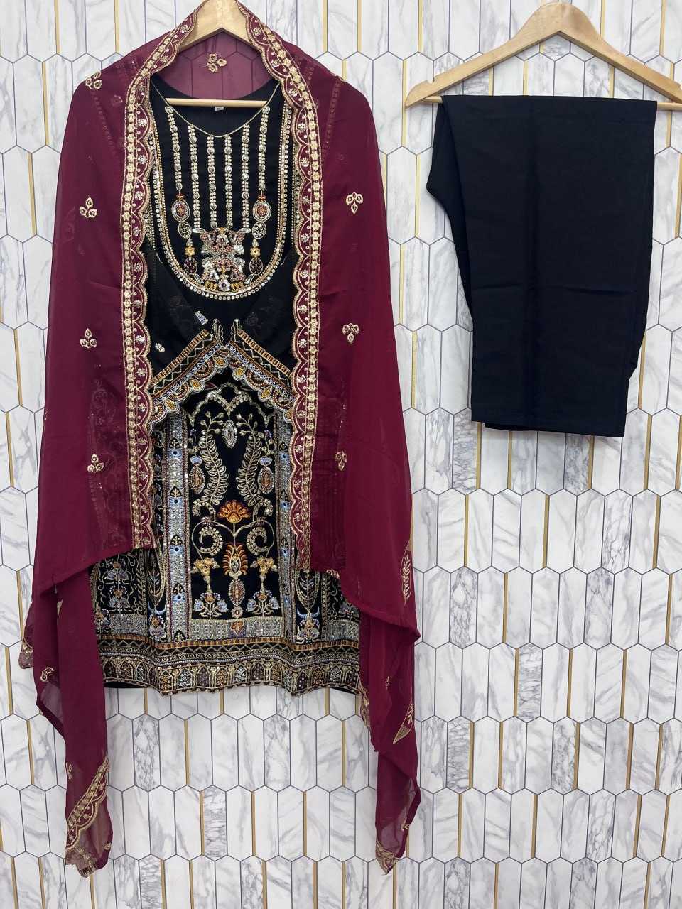 Ynf Georgette RIN212 7063 Suits & Dresses Wholesale Embroidery Suits Georgette Suit Wedding Suits Manufacturer