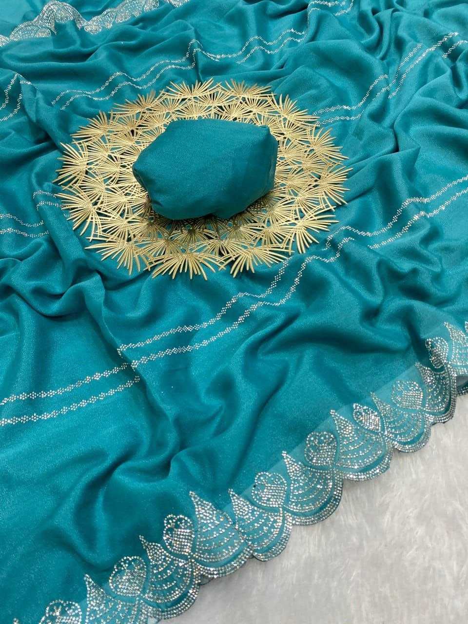Ynf Georgette RIN216 Harshita Sarees Wholesale Party Wear Sarees Fancy Sarees Stone Work Saree Cutwork Saree Manufacturer