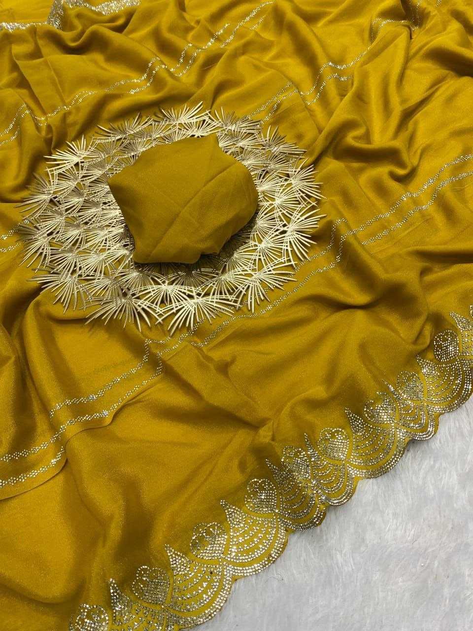 Ynf Georgette RIN216 Harshita Sarees Wholesale Party Wear Sarees Fancy Sarees Stone Work Saree Cutwork Saree Manufacturer