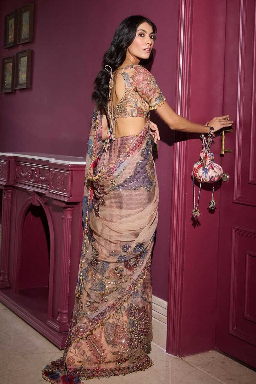 Ynf Georgette RIN222 Sonia Sarees Wholesale Printed Sarees Georgette Sarees Hand Work Sarees Manufacturer