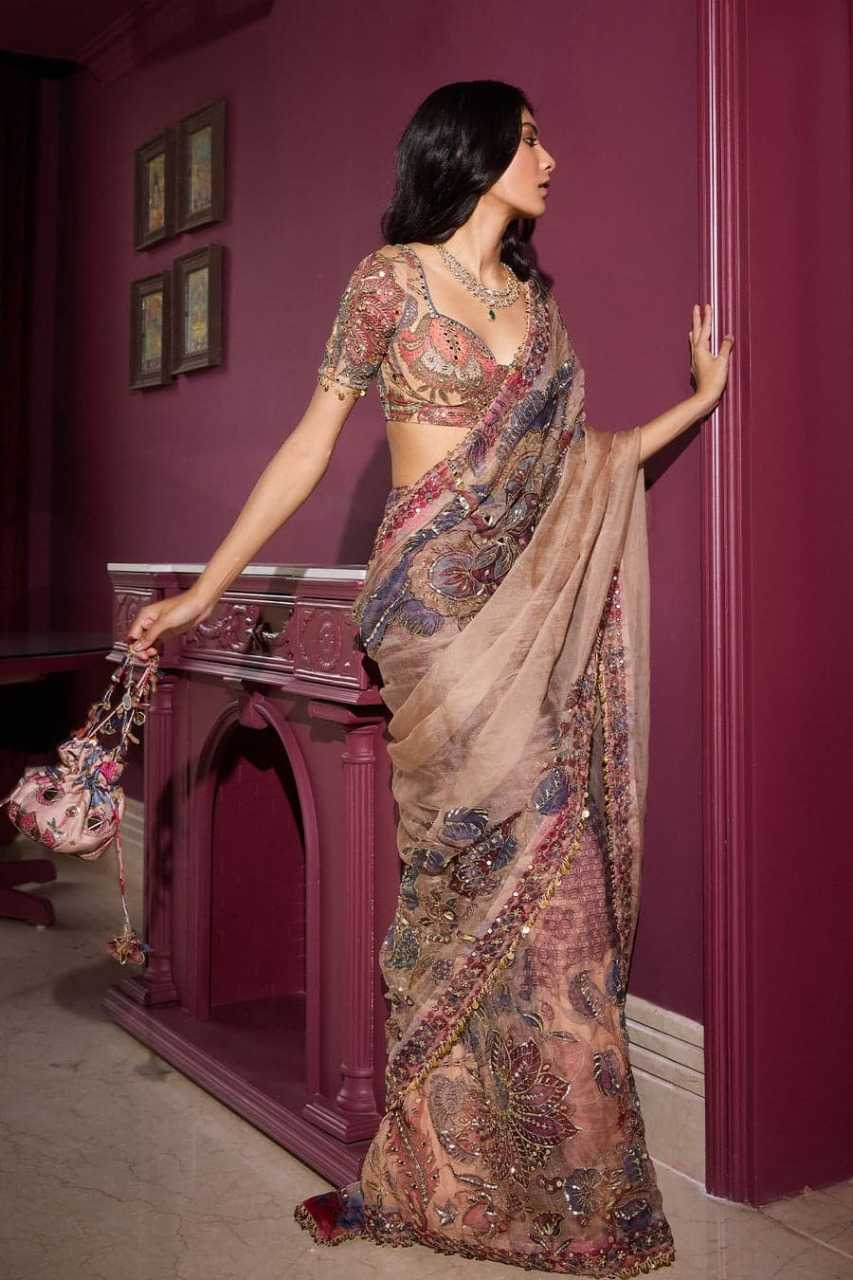 Ynf Georgette RIN222 Sonia Sarees Wholesale Printed Sarees Georgette Sarees Hand Work Sarees Manufacturer