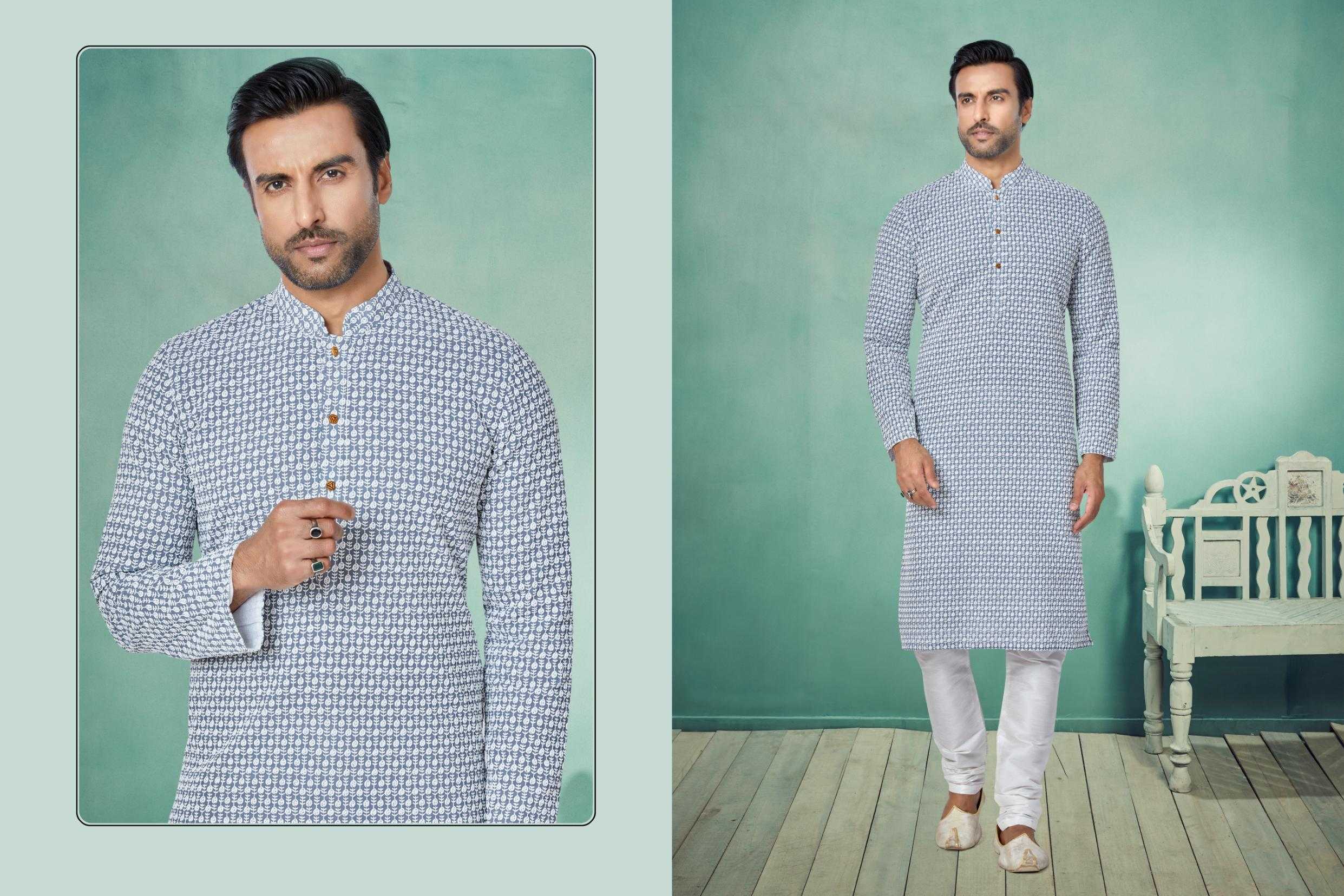 Ynf Georgette RIN223 3058B Mens Wear Wholesale Mens Kurtas Mens Kurta Pyjama Men Wedding kurta Manufacturer