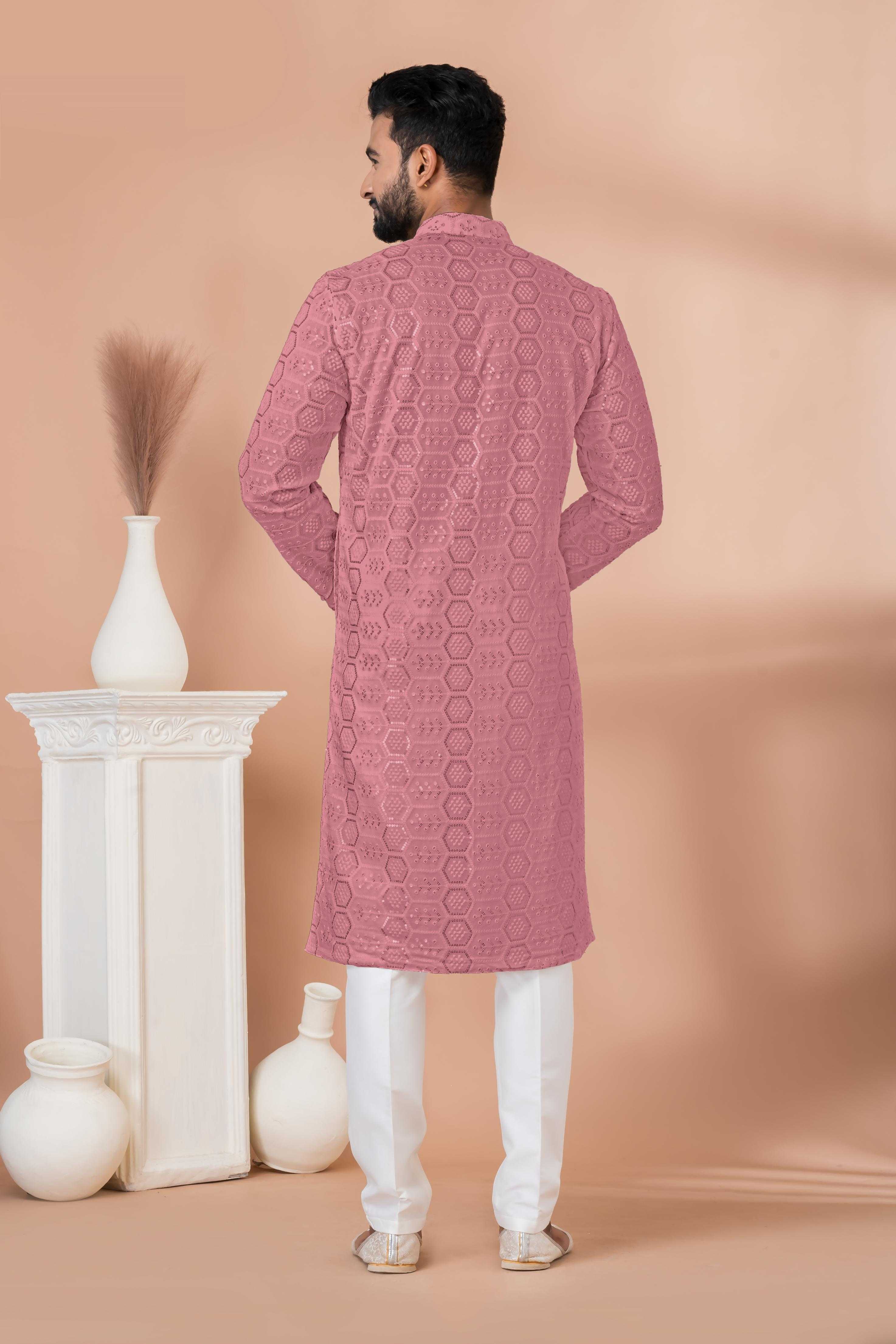 Ynf Georgette RIN223 3303P-A Mens Wear Wholesale Mens Kurtas Mens Kurta Pyjama Men Wedding kurta Manufacturer