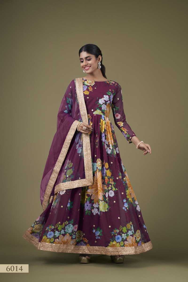 Ynf Georgette RIN227 6014 Gowns Wholesale Fancy Gowns Georgette Gown Designer Gowns Manufacturer