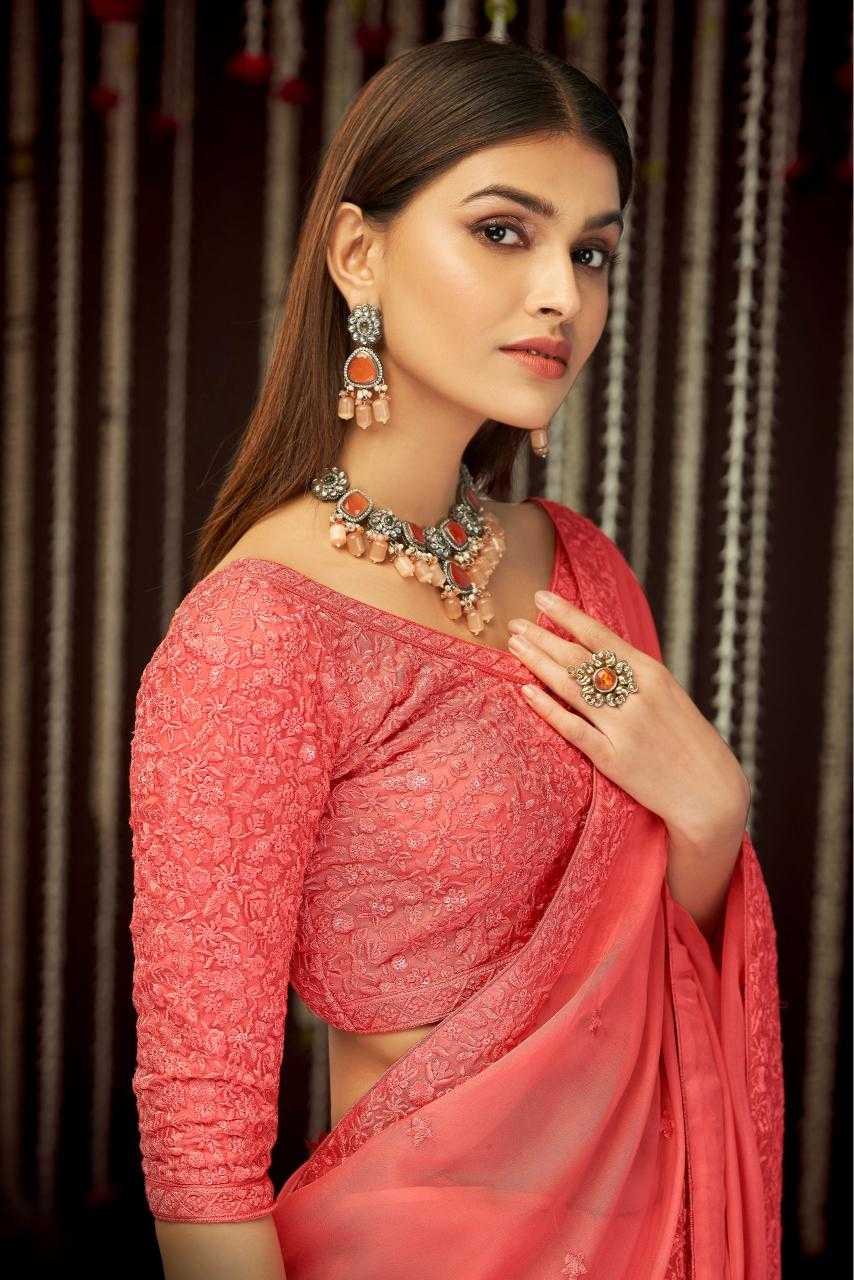 Ynf Georgette RIN228 105 Sarees Wholesale Sequin Sarees Manufacturer