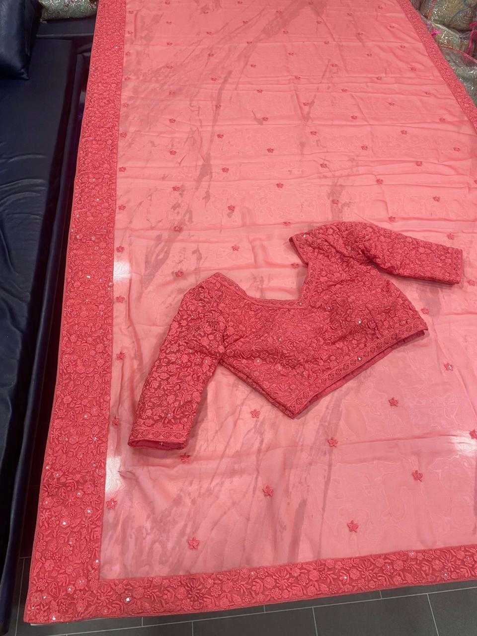 Ynf Georgette RIN228 105 Sarees Wholesale Sequin Sarees Manufacturer