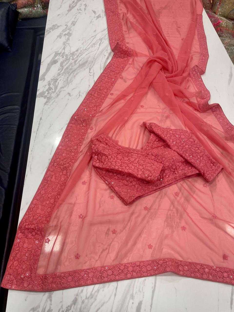 Ynf Georgette RIN228 105 Sarees Wholesale Sequin Sarees Manufacturer