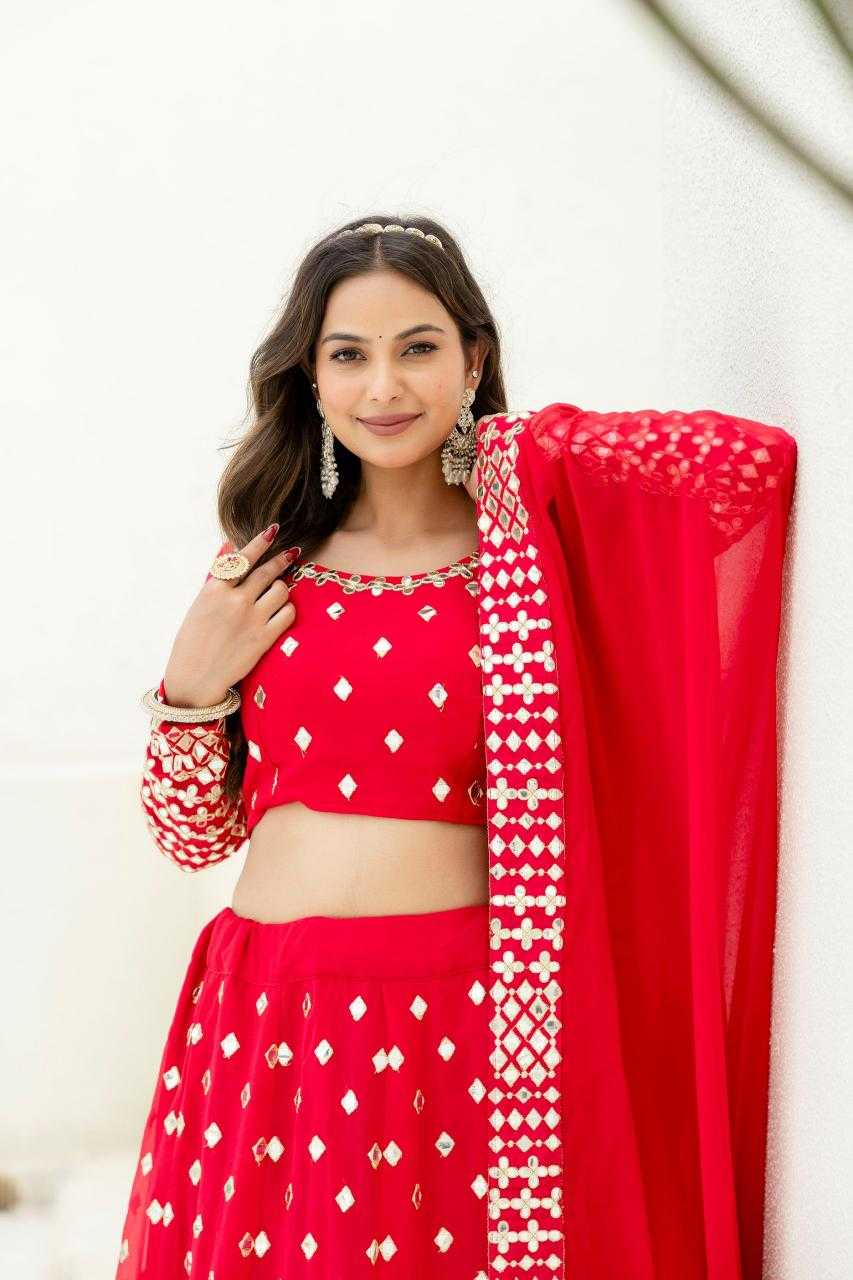 Ynf Georgette RIN228 117 Lehengas Wholesale Embroidered Lehenga Georgette Lehenga Manufacturer