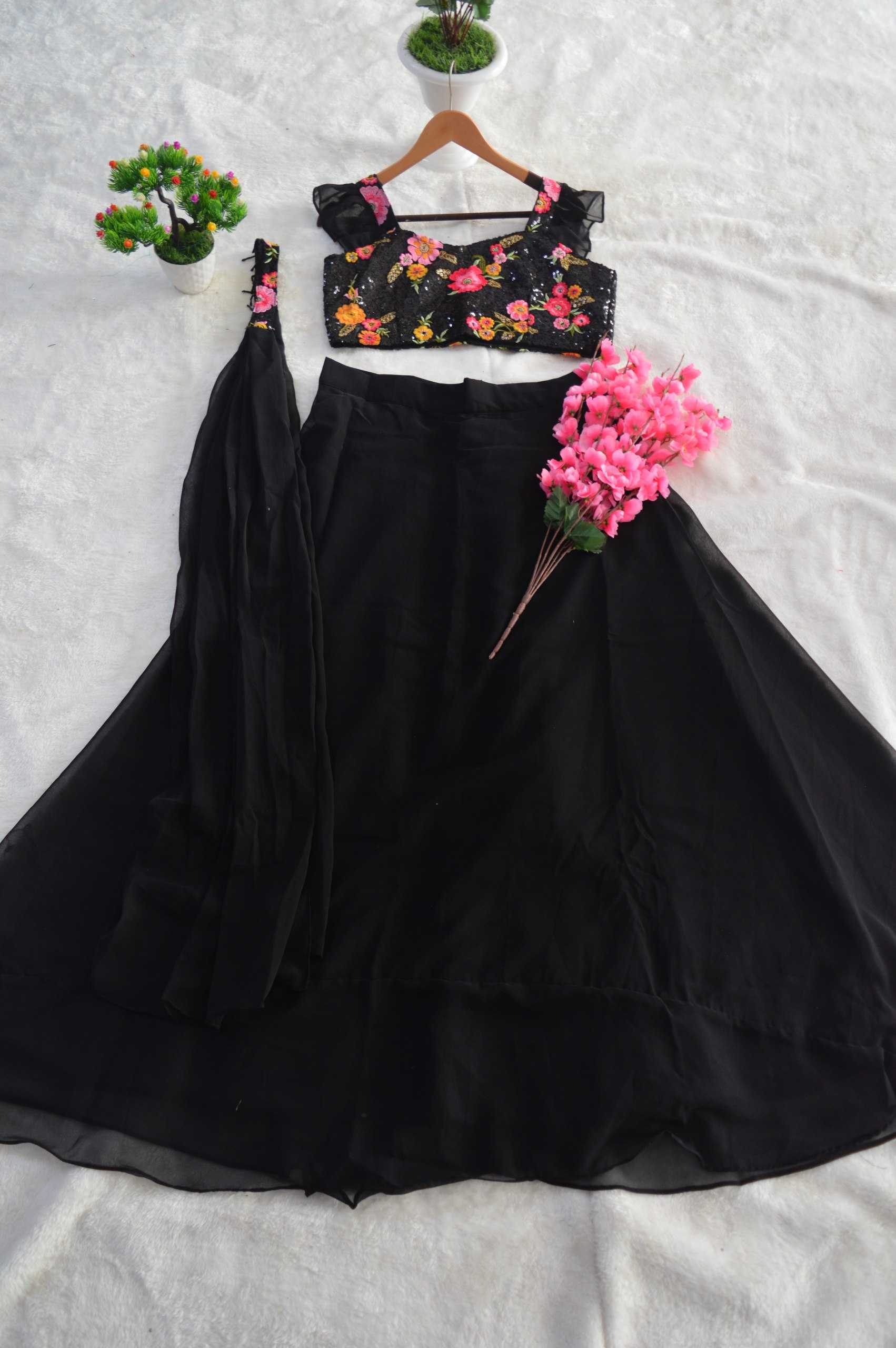 Ynf Georgette RIN228 201 Lehengas Wholesale Fancy Lehenga Indo-Western Lehenga Manufacturer