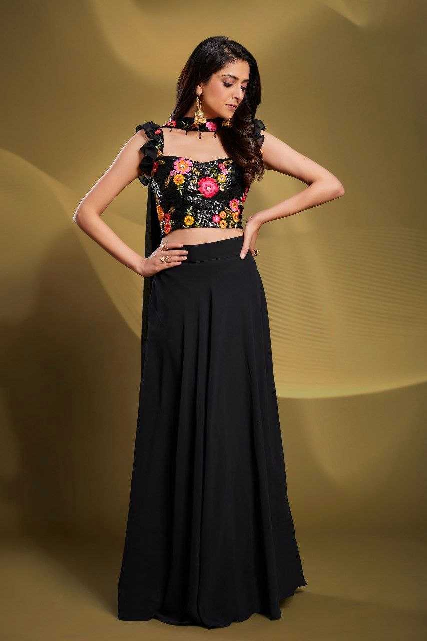 Ynf Georgette RIN228 201 Lehengas Wholesale Fancy Lehenga Indo-Western Lehenga Manufacturer