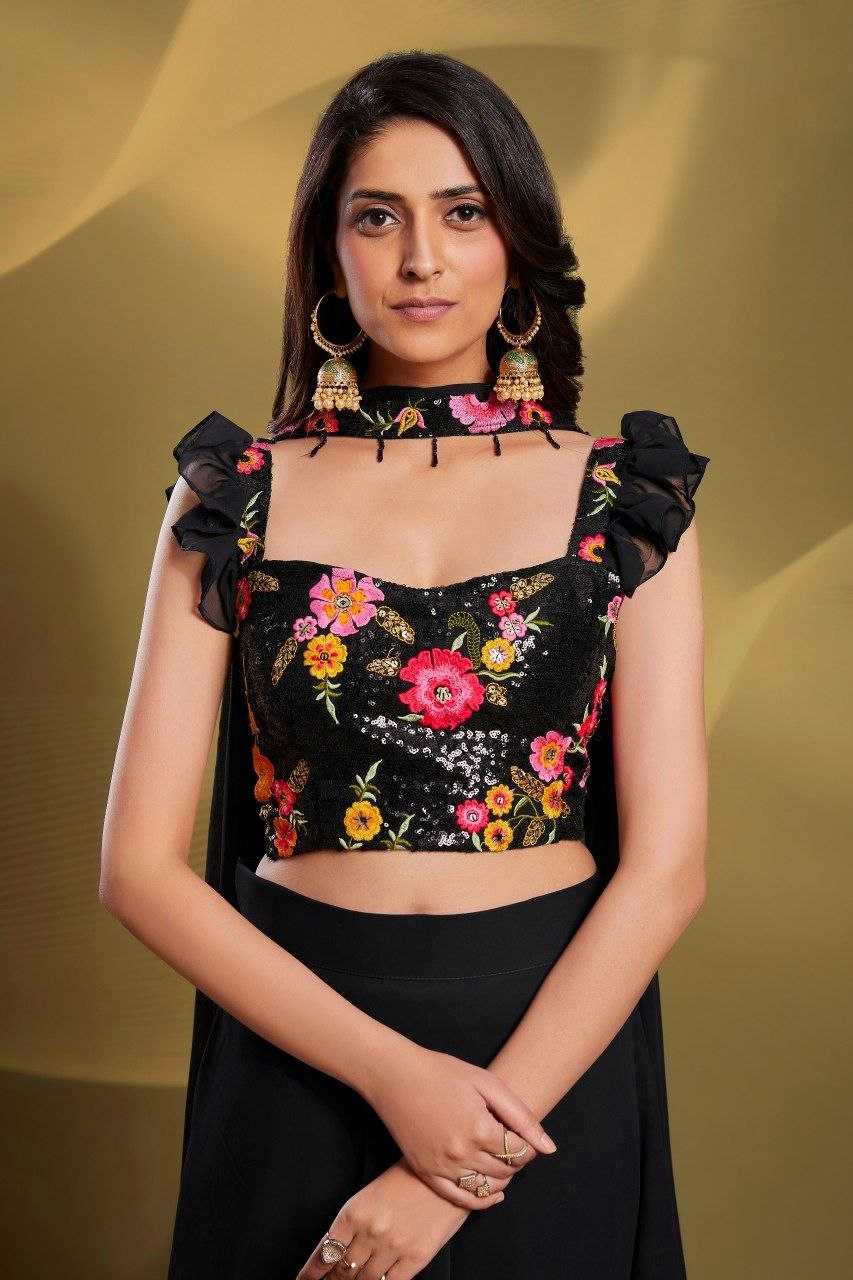 Ynf Georgette RIN228 201 Lehengas Wholesale Fancy Lehenga Indo-Western Lehenga Manufacturer