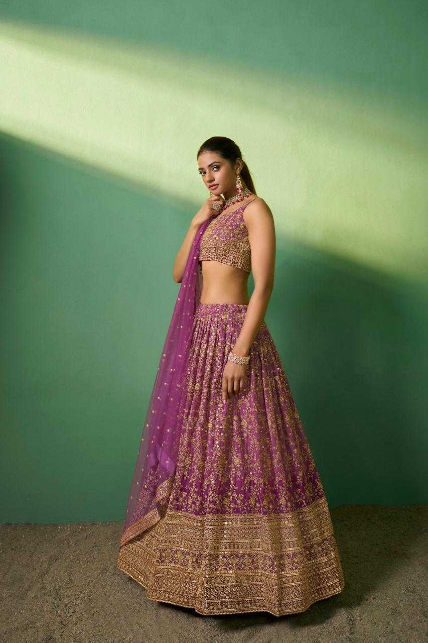 Ynf Georgette RIN228 223 Lehengas Wholesale Embroidered Lehenga Lehenga For Engagement Manufacturer