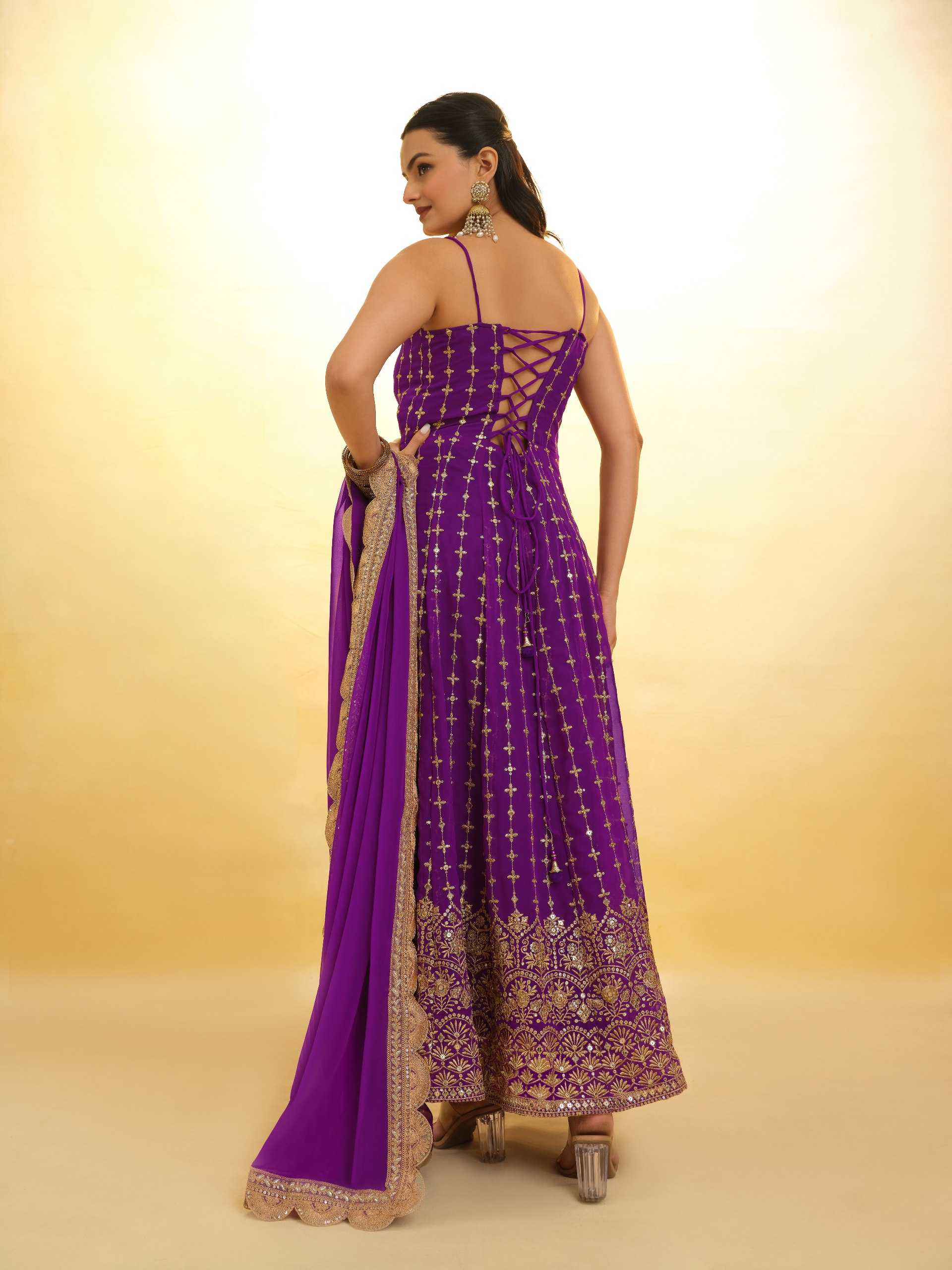 Ynf Georgette RIN228 227 Gowns Wholesale Fancy Gowns Embroidery Gowns Anarkali Gown Party Gowns Sleeveless Gowns Manufacturer
