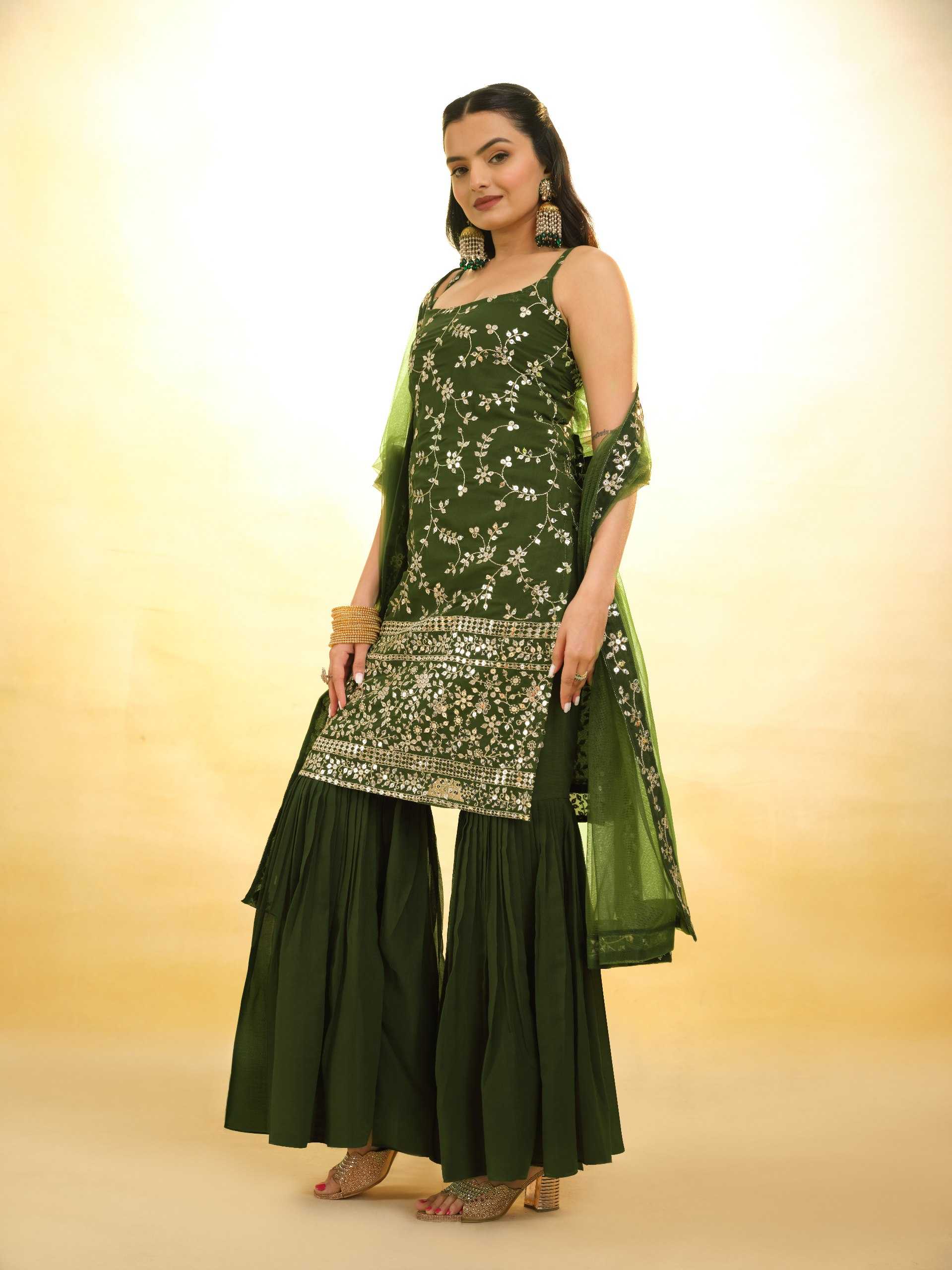 Ynf Georgette RIN228 293 Suits & Dresses Wholesale Sharara Salwar Suits Embroidery Suits Manufacturer