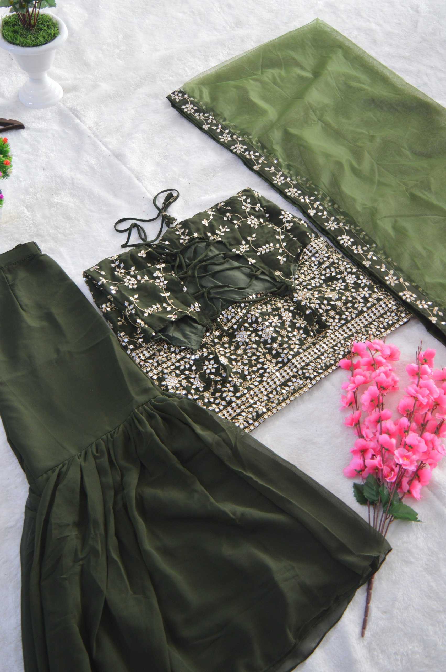 Ynf Georgette RIN228 293 Suits & Dresses Wholesale Sharara Salwar Suits Embroidery Suits Manufacturer