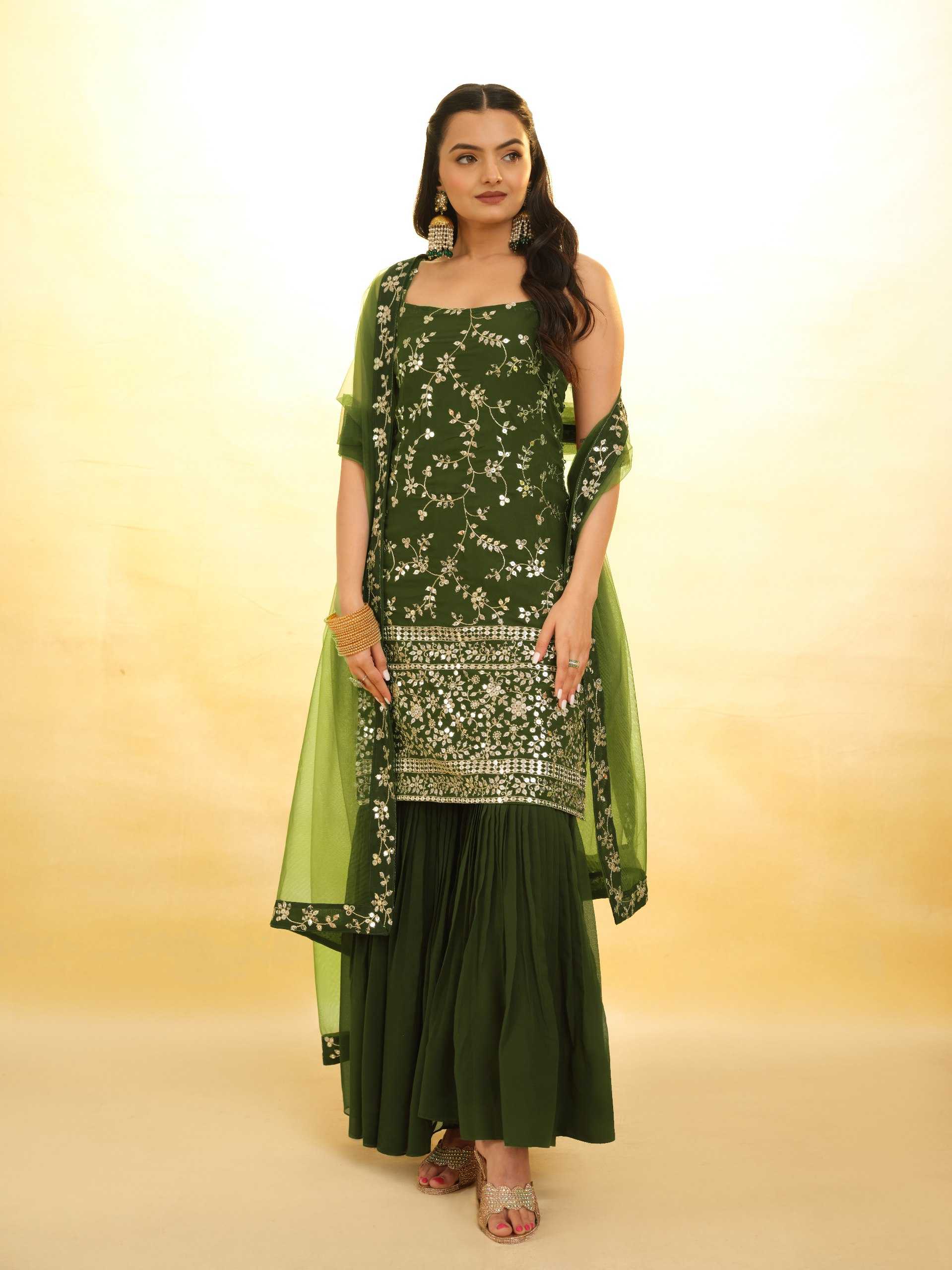Ynf Georgette RIN228 293 Suits & Dresses Wholesale Sharara Salwar Suits Embroidery Suits Manufacturer