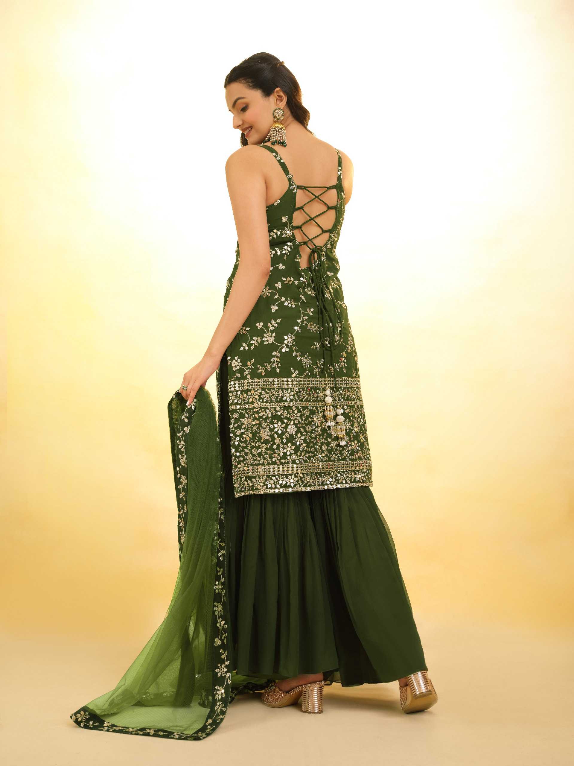 Ynf Georgette RIN228 293 Suits & Dresses Wholesale Sharara Salwar Suits Embroidery Suits Manufacturer