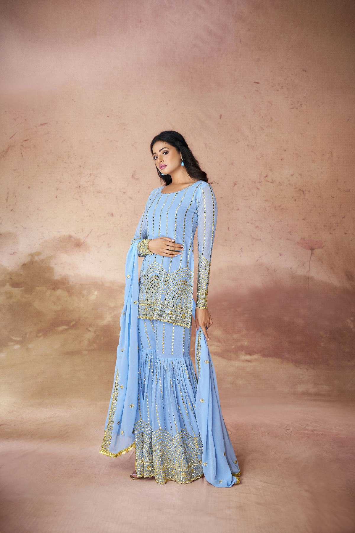 Ynf Georgette RIN228 314 Suits & Dresses Wholesale Ladies Suits Dresses Designer Suits Manufacturer