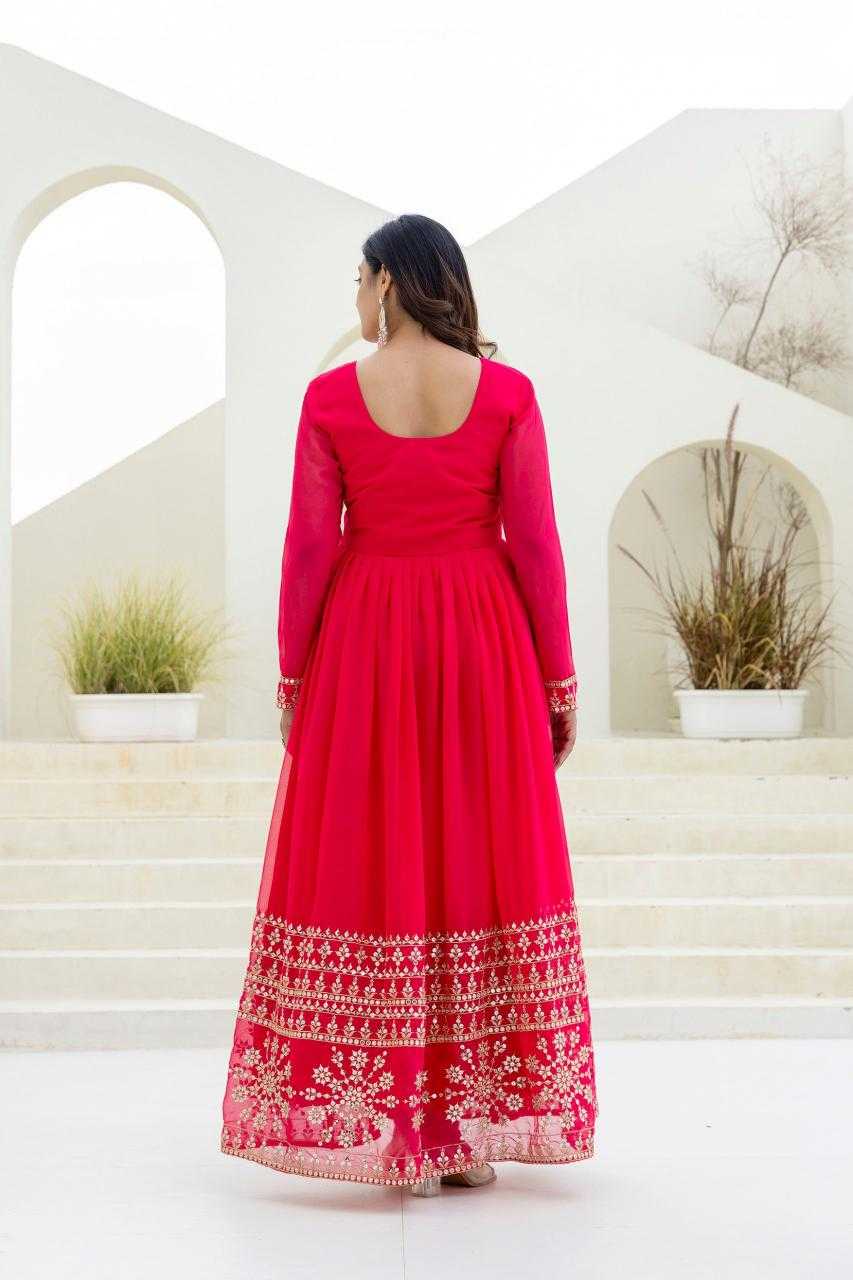 Ynf Georgette RIN228 317 Gowns Wholesale Gown With Dupatta Sequin Gowns Manufacturer