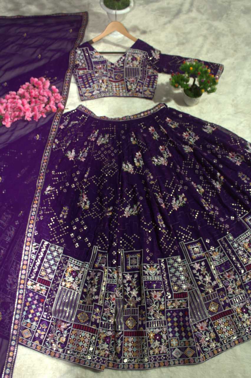 Ynf Georgette RIN228 375 Lehengas Wholesale Traditional Lehenga Embroidered Lehenga Georgette Lehenga Manufacturer