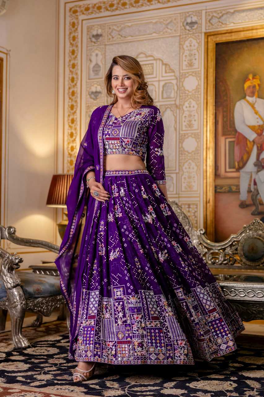 Ynf Georgette RIN228 375 Lehengas Wholesale Traditional Lehenga Embroidered Lehenga Georgette Lehenga Manufacturer