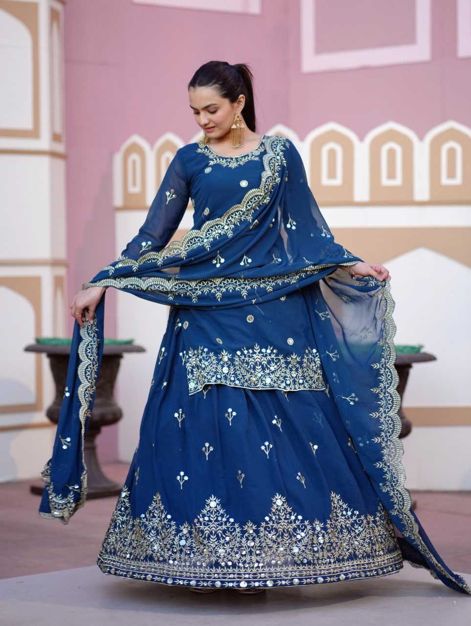 Ynf Georgette RIN232 30 Lehengas Wholesale Fancy Lehenga Traditional Lehenga Georgette Lehenga Manufacturer