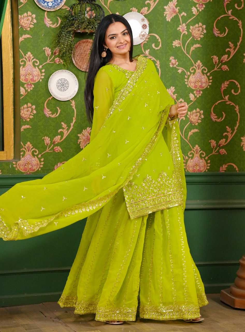 Ynf Georgette RIN232 49 Suits & Dresses Wedding Collections Festive Collections Wholesale Sharara Salwar Suits Designer Suits Embroidered Suits Manufacturer