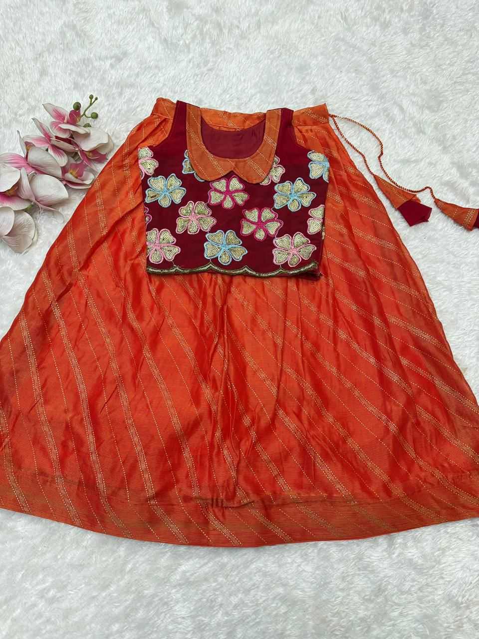 Ynf Georgette RIN235 Braso Kids Wear Wholesale Kids Lehenga Kids Lehenga Choli Baby Girl Lehenga Manufacturer