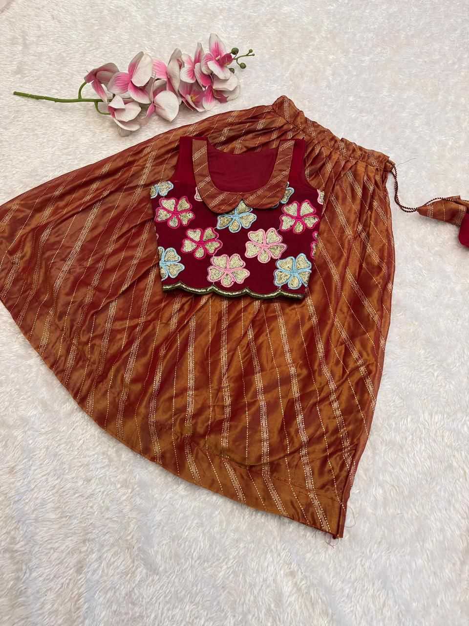 Ynf Georgette RIN235 Braso Kids Wear Wholesale Kids Lehenga Kids Lehenga Choli Baby Girl Lehenga Manufacturer
