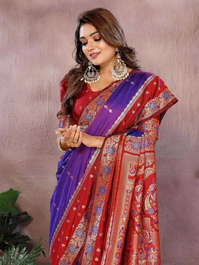 Ynf Handloom Silk RIN183 SARANGI Silk Sarees Wholesale Handloom Sarees Zari Border Silk Sarees Kalamkari Silk Sarees Manufacturer